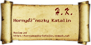 Hornyánszky Katalin névjegykártya