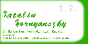 katalin hornyanszky business card